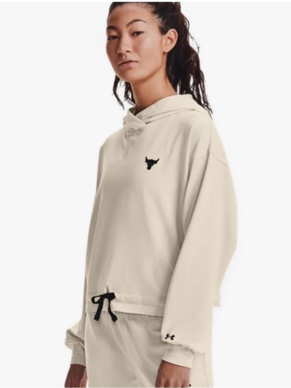 Under Armour Project Rock Women’s Cream Pullover Hoodie